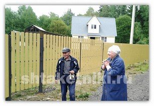 Фото забора штакетник RAL 1014 бежевый в Перми